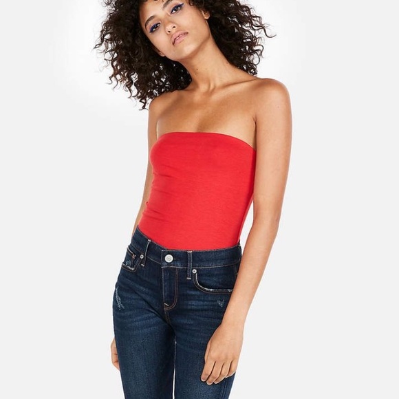 Express Tops - Express Red Tube Top